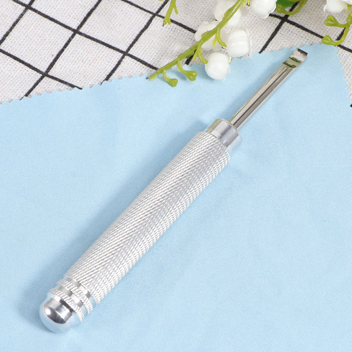 

Anti-Slip Textured Handle Metal Watch Back Cover Opener Durable Repair Tool Lever Removal Pry Watch Case
