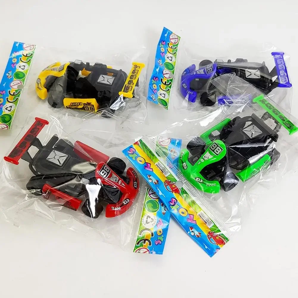 1pc/4pcs Mini Plastic Car Toy Pull Back Colorful Cartoon Racing Model Kart Racing Car Children Educational Toy Gifts for Boy