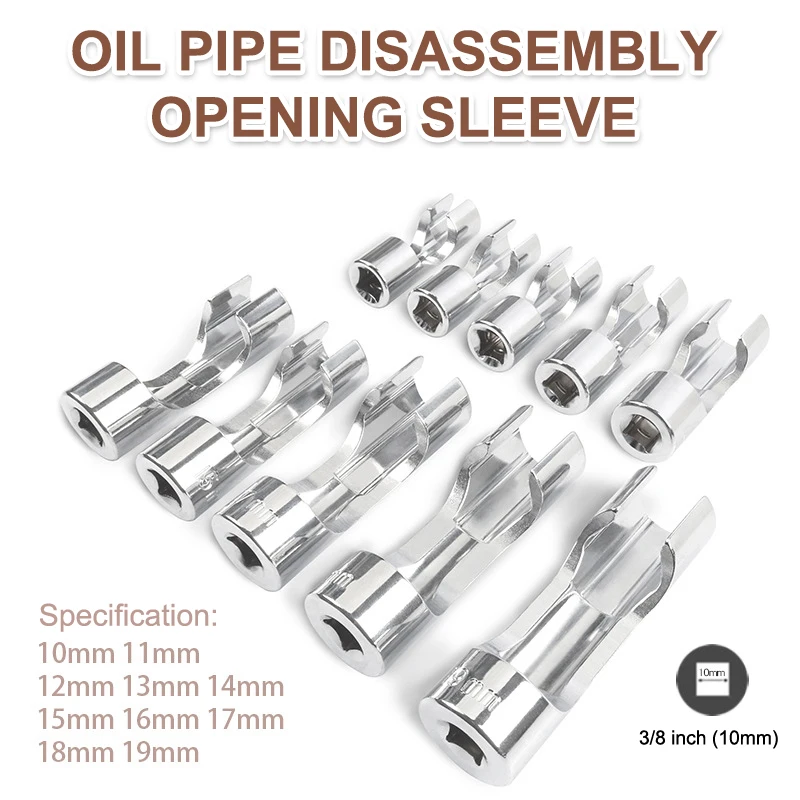 Diesel Injector Pipe Remove Wrench, 10mm-19mm, Fuel Line Socket Adapter Tool
