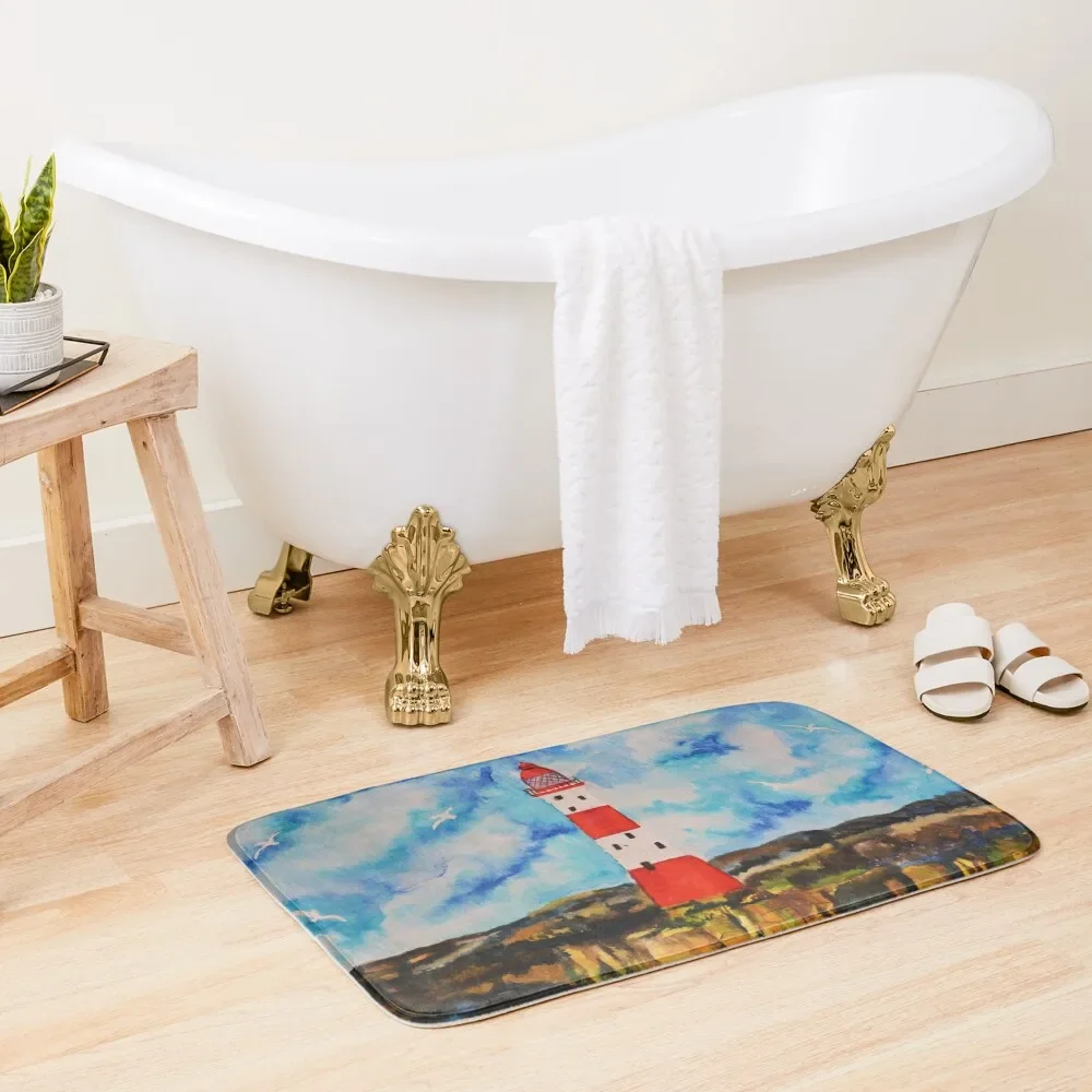

Lighthouse Bath Mat Carpet For Shower Anti-Slip Shower Mat