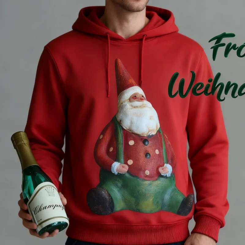 

Fashion Santa Claus Pattern Men's Hoodies Autumn Long Sleeve 3D Print Christmas Pullover Mens Trend Casual Oversized Sweatshirt