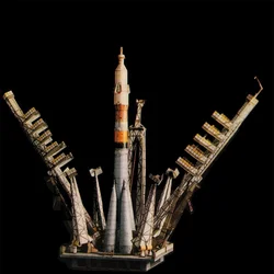 1/80 Russian Soyuz Carrier Rocket with Launcher 60cm 3D Paper Model DIY Handmade Toy