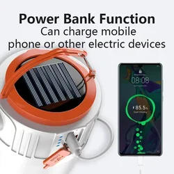 ์ํผ ๋ฐ์ ์บ ํ ์ ๊ตฌ ํ์ LED 6 ์กฐ๋ช
๋ชจ๋ USB ์ถฉ์ ์ ๋ณด์กฐ๋ฒ ํฐ๋ฆฌ ์ผ์ธ ๋ฐ๋ฒ ํ ํ
ํธ ๋น์ ์กฐ๋ช
๋งค๋ฌ๋ ค