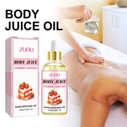 60/120ml Brighten Body Oil Strawberry Moisturizing Massage Oil Relaxing Body Smooth Skin Hydrating Anti Aging Skin Care Body Oil