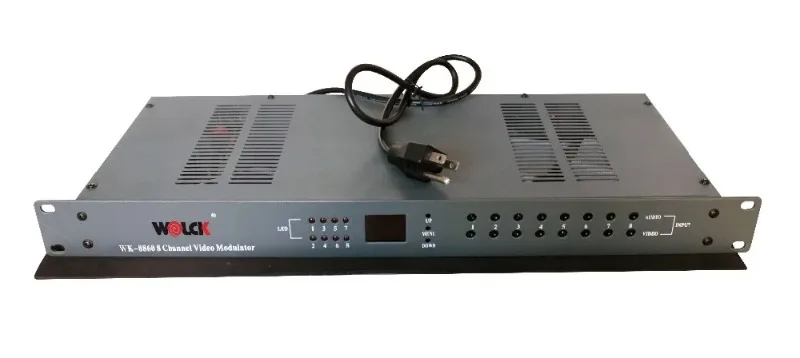 High Quality RF Output 8 Audio Video Input CATV 8 Agile Fixed Modulator UHF VHF