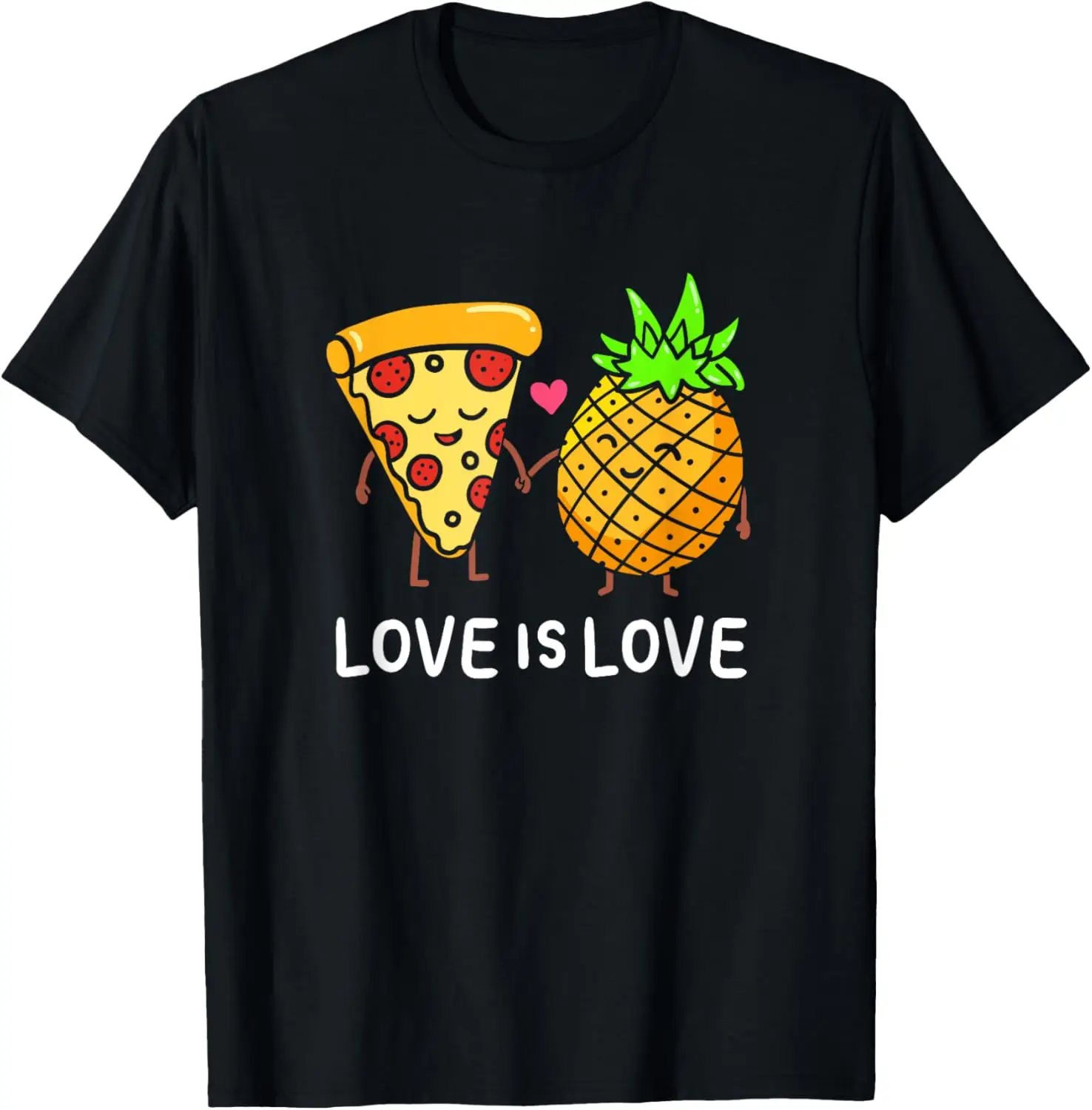 تي شيرت Love Is Love Pineapple Pizza Forbidden Hawaiian Foodie Gift