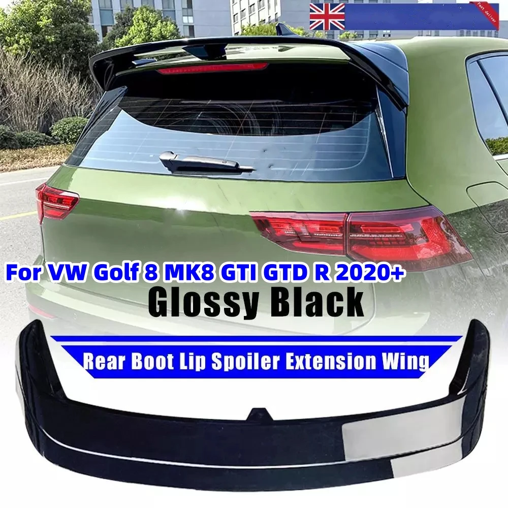 For VW Golf 8 MK8 GTI GTD R 2020-2023 Rear Trunk Spoiler Lip Tail Wing CS Clubsport Style Car Rear Roof Spoiler Wing BodyKit