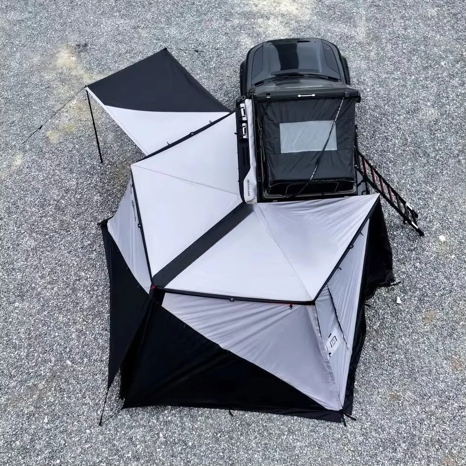 

Car Rooftop Tent Free-Standing Offroad Vehicle Awning with Side Walls