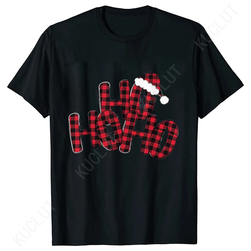 Funny Santa Claus HO HO HO Print Women T-Shirts Short Sleeve Tees Fashion Xmas Holiday Party Gift Tops Ulzzang Female Clothing