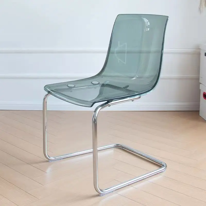 Living Room Chairs Designer Transparent Chair Acrylic  Backrest Dining Chair Leisure Chair Home Furniture Makeup Chair Dressing