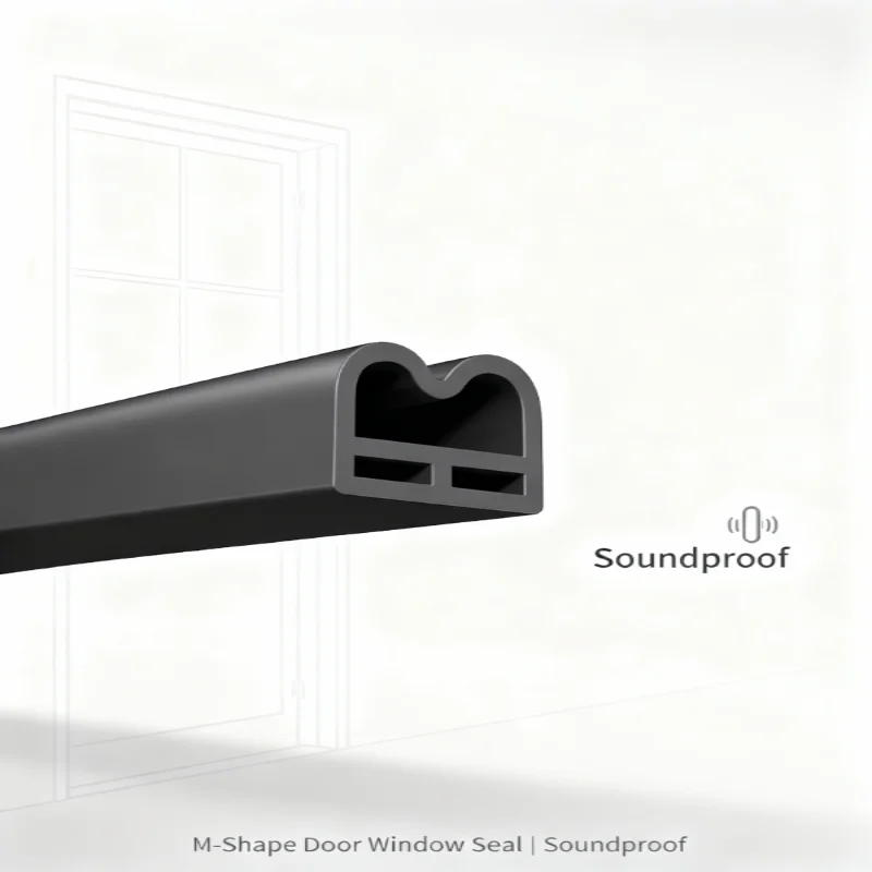 

Уплотнительная лента для дверей и окон M-образной формы, звукоизоляционная, ветрозащитная, самоклеящаяся.