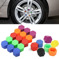 Capuchons de roue de voiture noirs, couvercles de boulons, couvercle anti-rouille en silicone, protecteurs de moyeu de roue automatique, capuchon à vis de style, kg, 17mm, 19mm, 21mm, 20 pièces