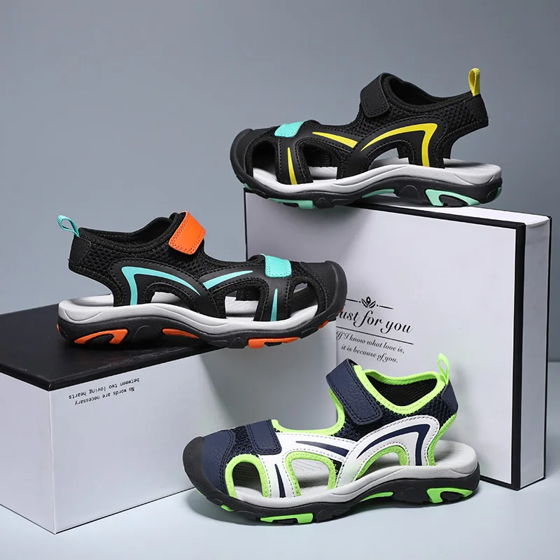 

2026 Summer Boys Sandals Kids Shoes Fashion Flats Toddler Baby Girls Sandals Non-slip Casual Beach Children Outdoor Shoes