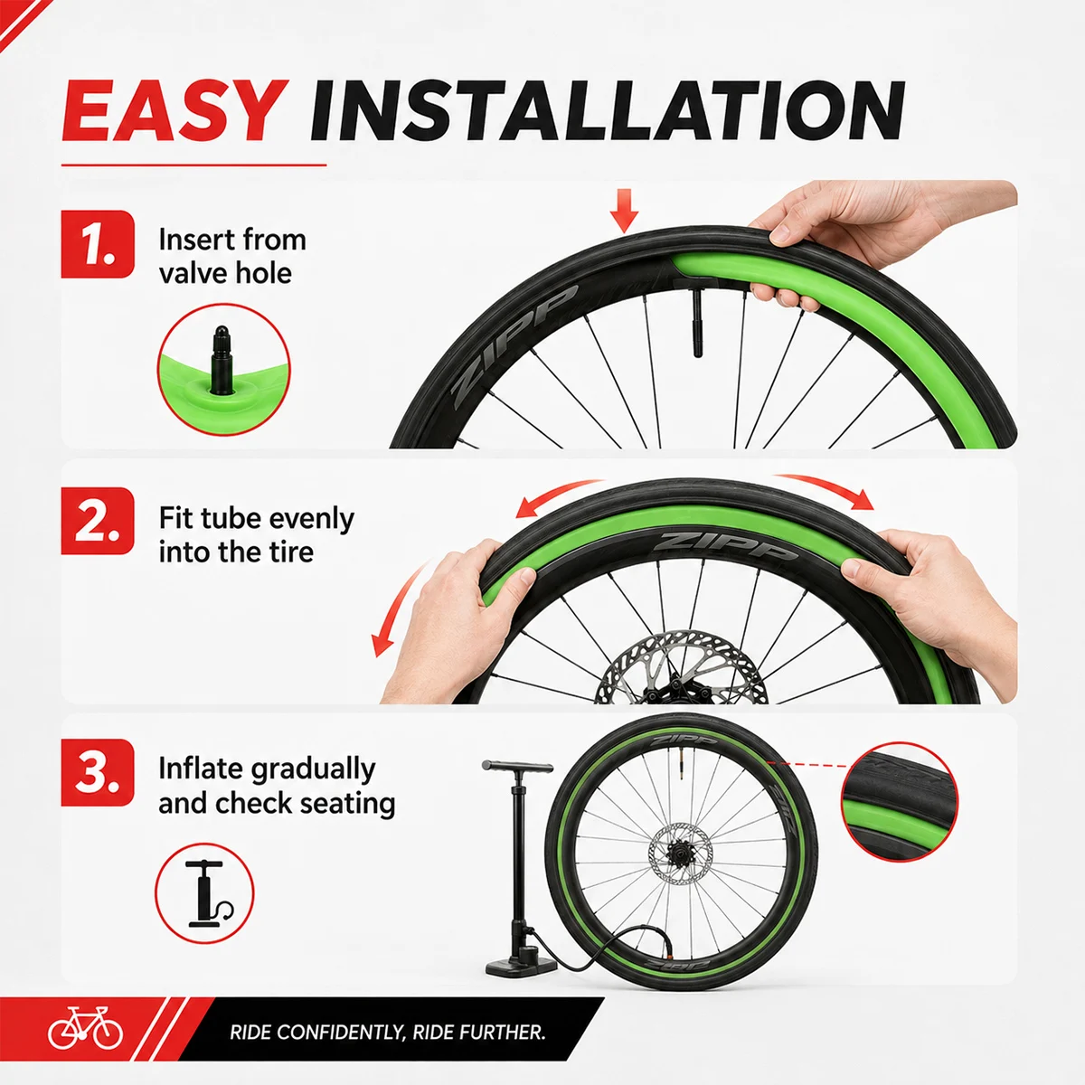 PINMOAP Lightweight TPU Bicycle Inner Tube 700C 18-32C Road Bike Tire Tube Ultralight Cycling Replacement Tube FV45/65/85mm view 4