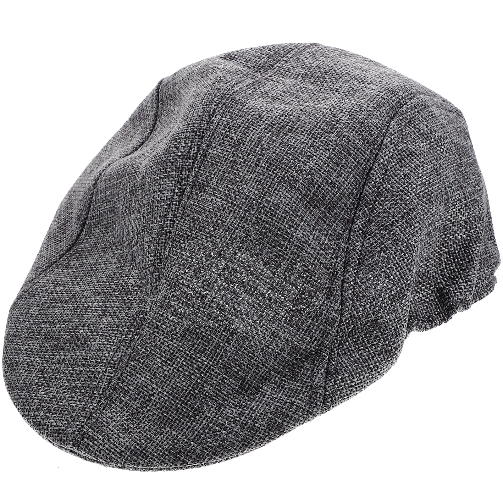 

Men Adjustable Dark Gray Cotton Beret Hat Casual Flat Newsboy Cap Outdoor Party Vacation Hat Men Beret Flat Hats