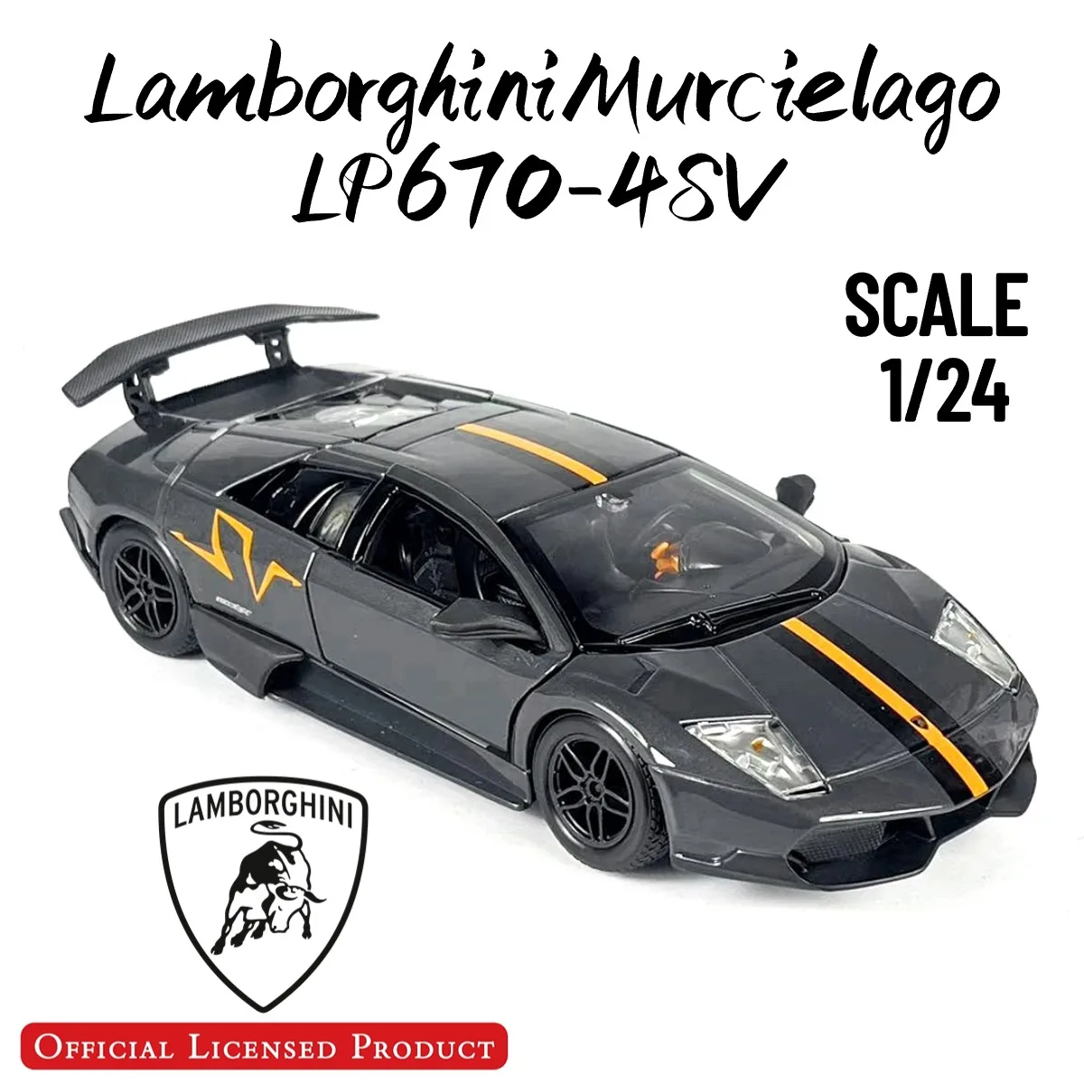 

1:24 Lamborghini Murcielago LP 670-4 SV Car Model Replica Home Office Interior Decor Scale Miniature Collection Gift Boy Toy