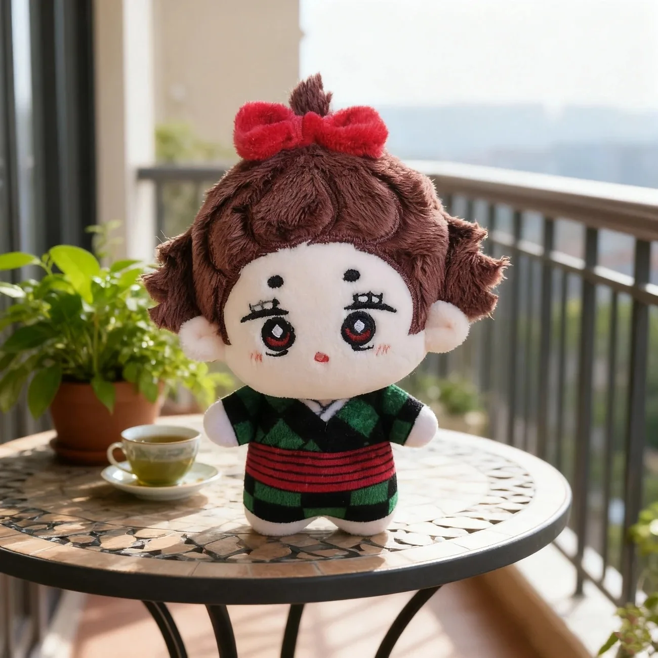 Boneka Cosplay Nunu Body Anime Plush Figure 10cm, Lucu, Berbahan Katun, Motif Ghost Killing Blade Good Charcoal Cure Lang Yi Help