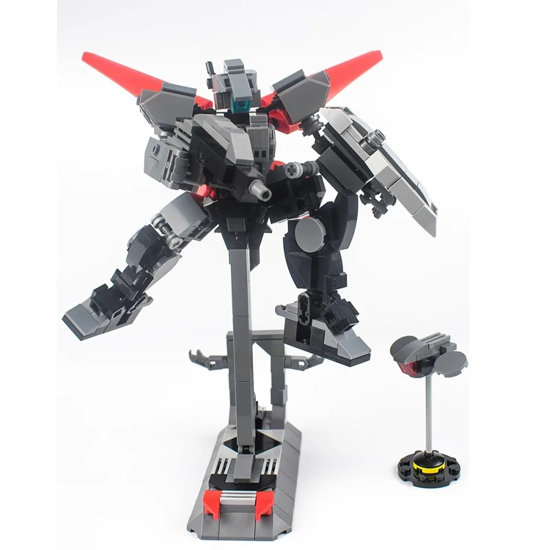 Bloques de construcción MOC Mech, Mech humanoide, ensamblaje de máquina de guerra, modelo enchufable, juguete de bloques de construcción para niños