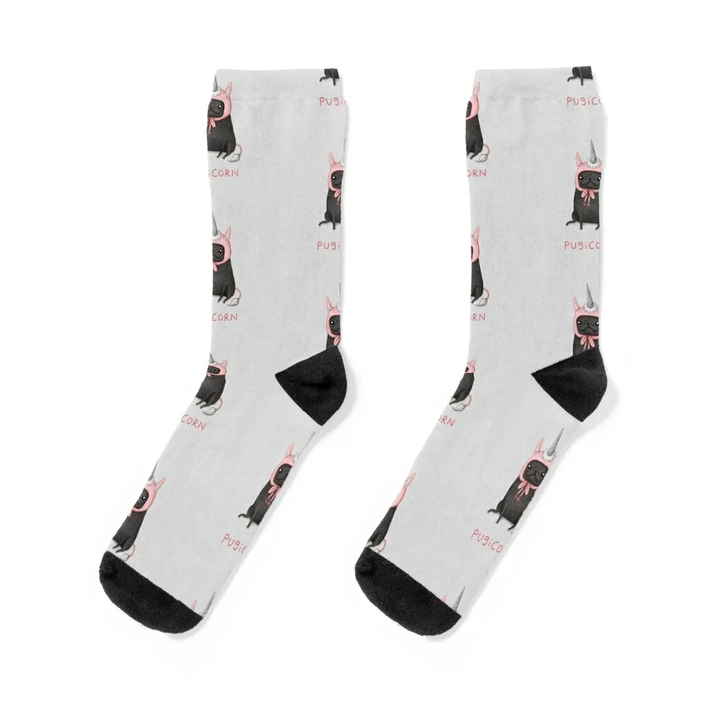 

Pugicorn Socks hiking halloween funny sock Socks For Men Women's bright garter anti slip football Toe sports Male Socks Women's