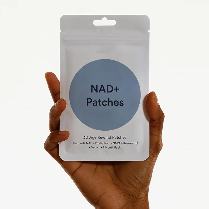 Vegan NAD+ Skin Patches 30 Counts Daily Body Care Stickers with NMN Resveratrol One Month Transdermal External Skin Patch