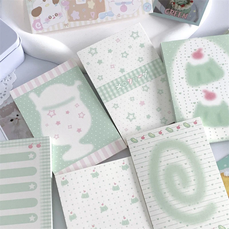 دفتر كرتون لطيف ، كاواي ، لوحة مذكرات رسائل قابلة للغسل ، مفكرة محمولة غير لاصقة ، أدوات مكتبية للطلاب ، لوازم مكتبية ، 50 ورقة