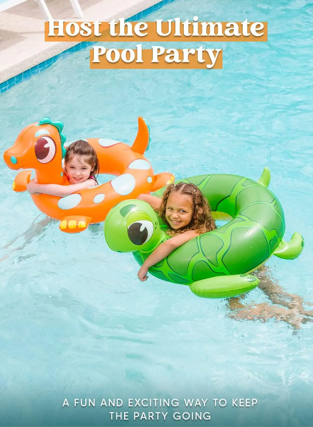 Tubos infláveis para piscina, 3 pacotes, flutuadores, dinossauro, tartaruga marinha, golfinho, anéis de natação para crianças pequenas, piscina, praia, água, festa em
