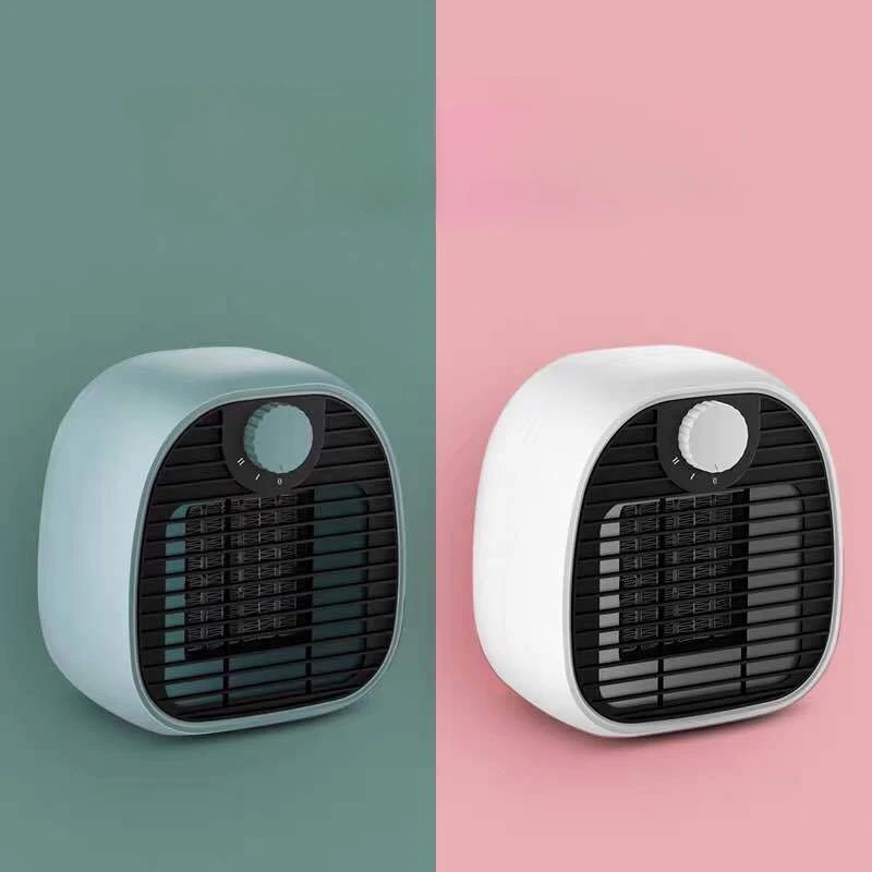 Mini ventilador de aquecimento elétrico rápido, poderoso ventilador quente, aquecedor de mesa para dormitório e escritório, 1000W