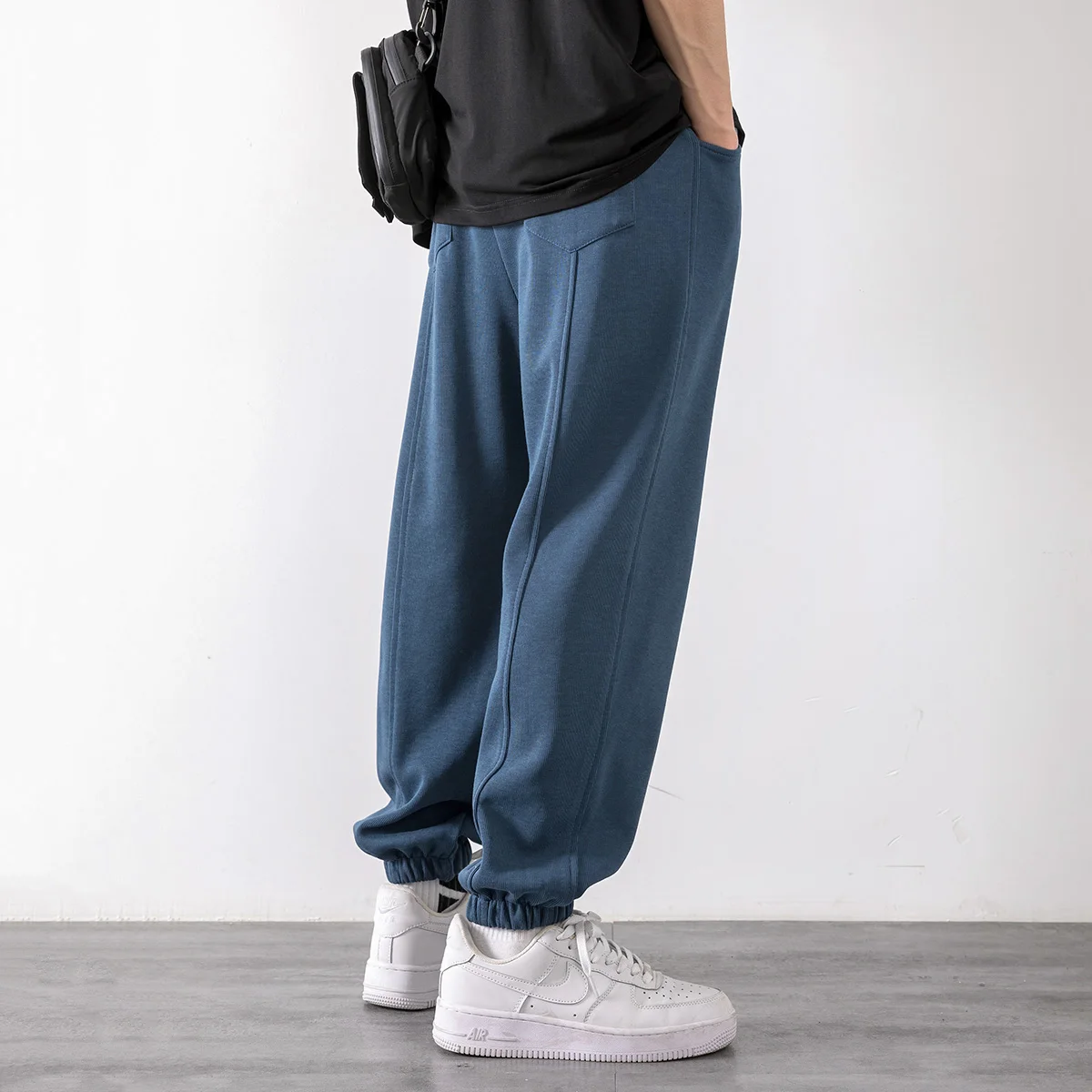 Casual Pants Mens Loose Sports Trendy Brand Elastic Waist Leggings Trousers New Style Youth Spring Summer Tracksuit Baggy Jogger