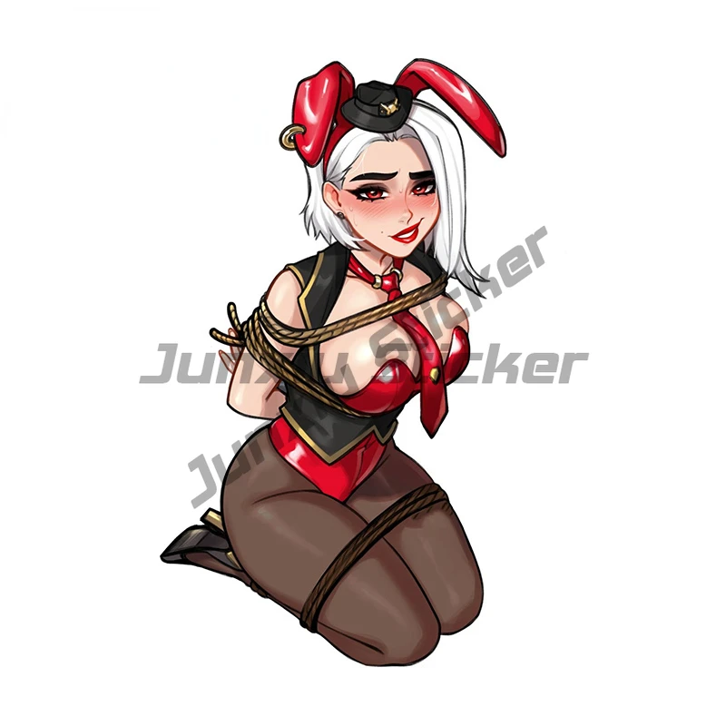 

For Ashe Sexy NSFW Hentai Anime Car Sticker Big Chest Amusing Bunny Decal Waterproof RV Decor
