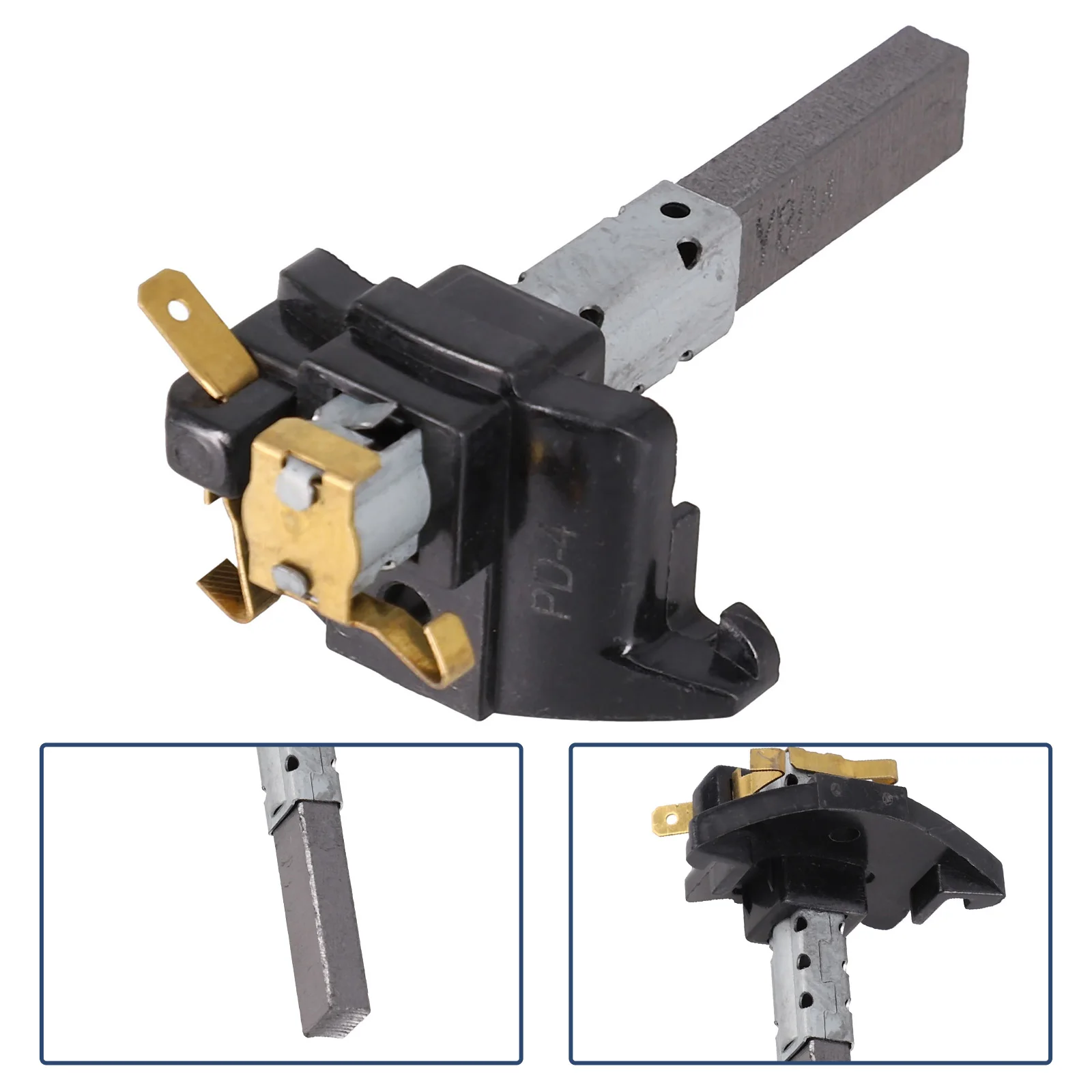 Carbon Brush 30mm Replacement for Vacuum Cleaner Electric Motors Includes Holder Spring and Back Cover for Full Assembly Use