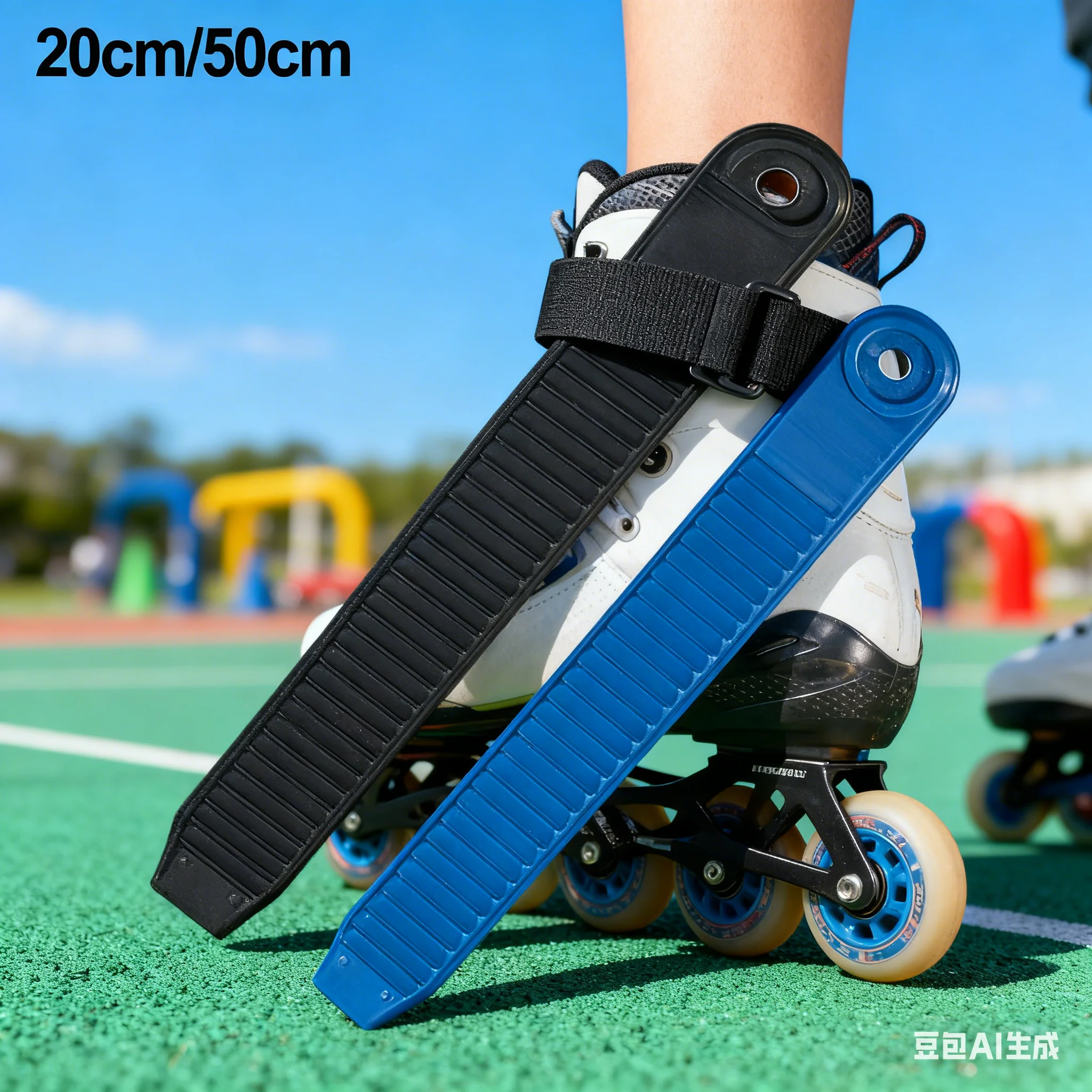 1개 롤러 스케이트 신발 고정 스트랩 20/50cm 나일론 원형 구멍 조절 가능한 버클 스트랩 아이스 썰매 롤러 신발 액세서리