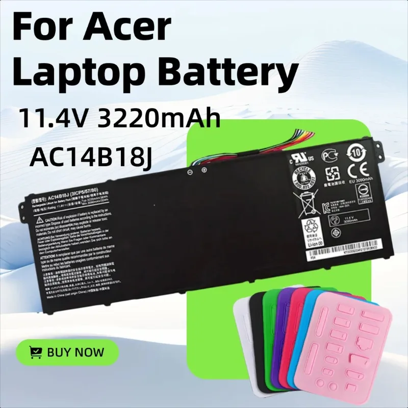 

36Wh 11.4V AC14B18J for Acer Aspire E3-111 E3-112 E3-112M ES1-511 V3-111P C810 E3-721 E5-771 Laptop Battery