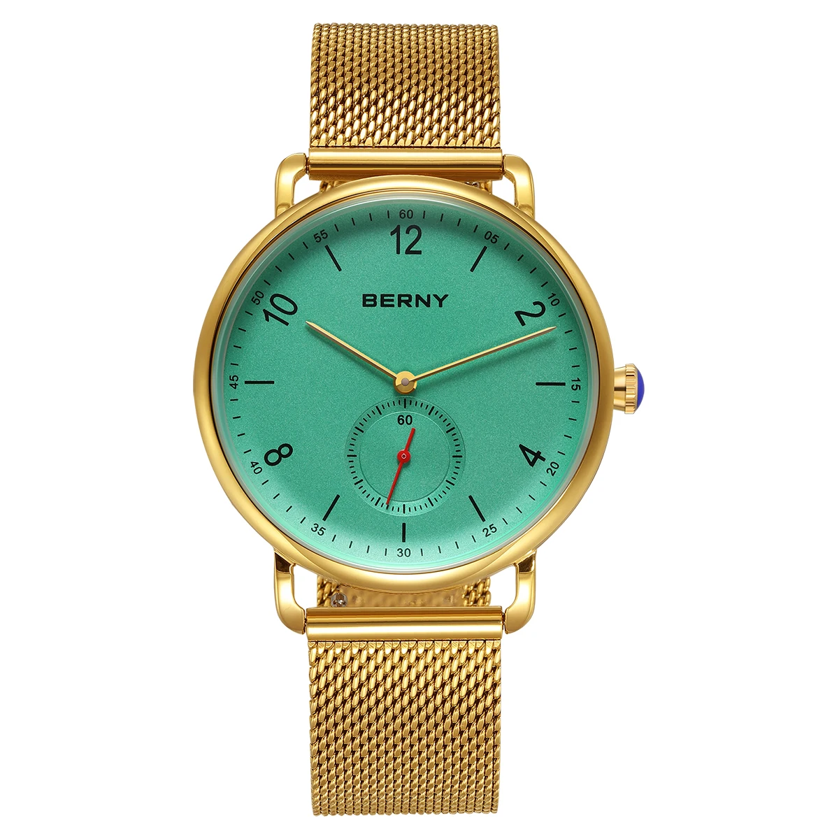 BERNY Golden Men Watch Quartz Wristwatch for Men Simple Casual Men\'s Fashion Watch Comfortable and Casual Couple Wristwatch