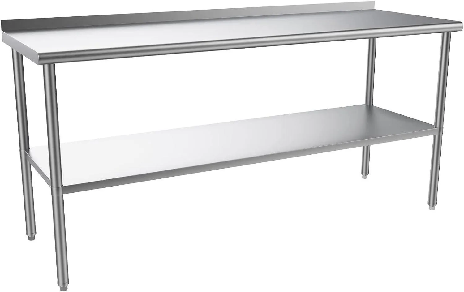 

Прочный рабочий стол из нержавеющей стали 72'' x 24'', для коммерческой кухни