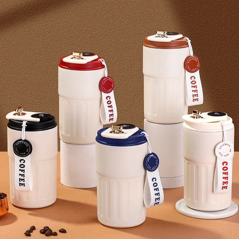 450ml New model coffee cup Smart Display Temperature 316 Stainless Steel Vacuum  Coffee Cup Business Portable Thermal Mug