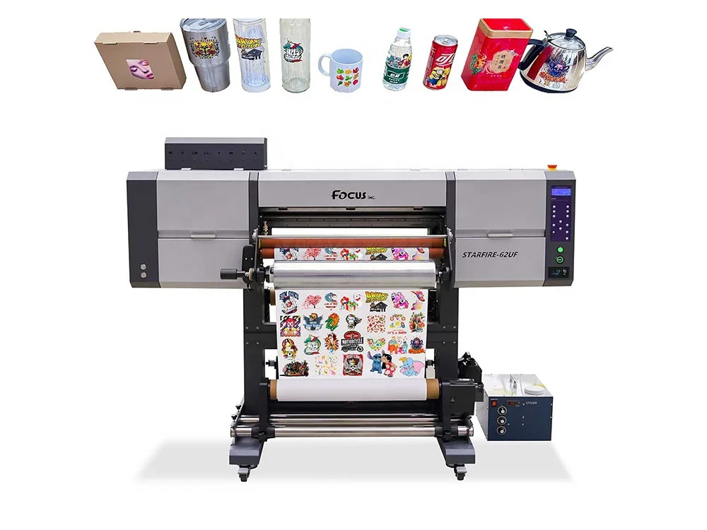 2024 FocusInc STARFIRE-62U uv dtf cup wrap transfers  UV Roll to roll UV DTF printer machnie