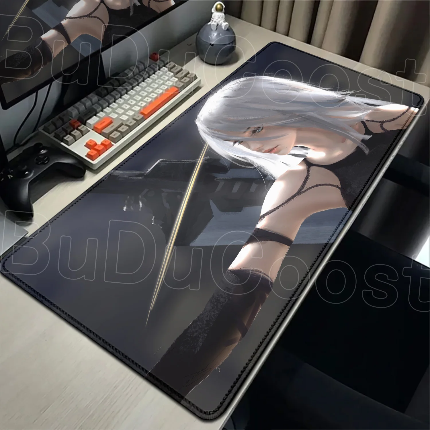 

NieR Automata large HD game Mouse mat Rubber Anti-slip soft desk mat accessories desk organizers and trays Game girl Mousepad