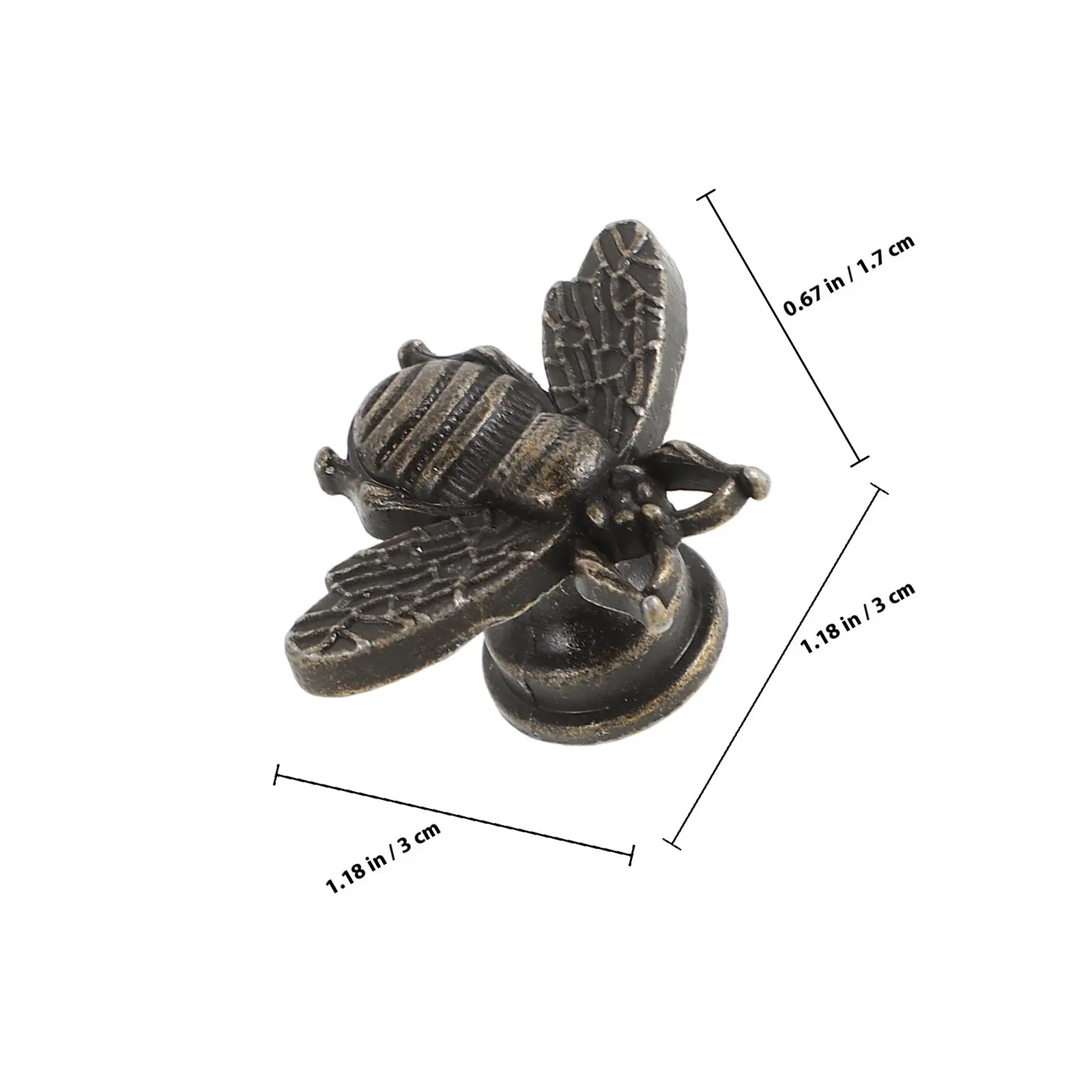 10Pcs Retro Bee Themed Cabinet Knobs Metal Dresser Pulls Decorative Drawer Knobs for Kitchen Cabinets Wardrobe Dresser Cupboard