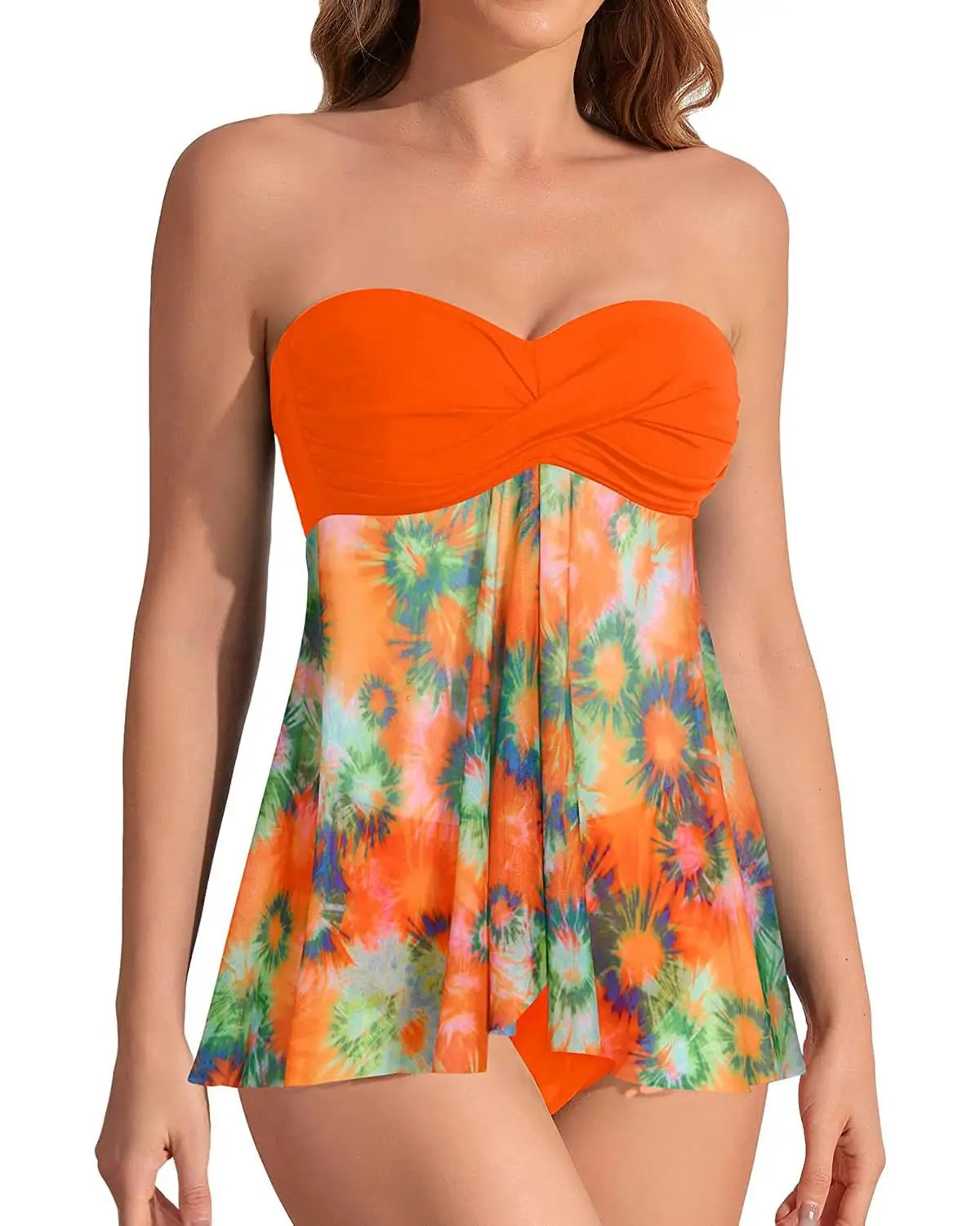 2026 new one-piece swimsuit European and American cross-border splicing sexy fashion bandage dress bikini bikini set