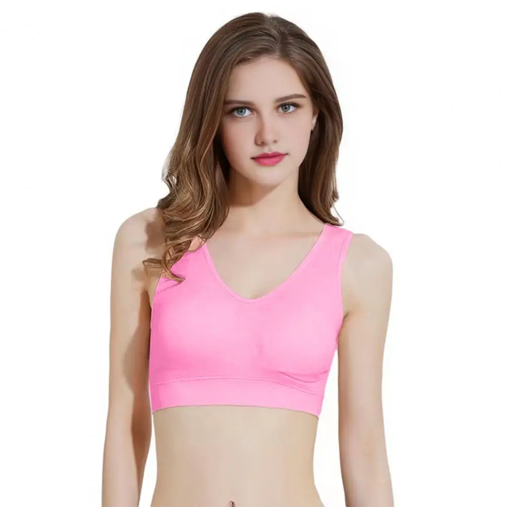 

Spliced Color Sports Bra Sports Bras for Women Wireless Yoga Bra with Removable Pads Size Adjustable Underwear Tops for Comfort