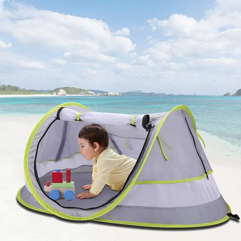 

Portable Baby Beach Tent Outdoor Pop Up Baby Travel Tent with Mosquito Net Indoor Kid Play Tent 50+ UV Protection Sun Shelters