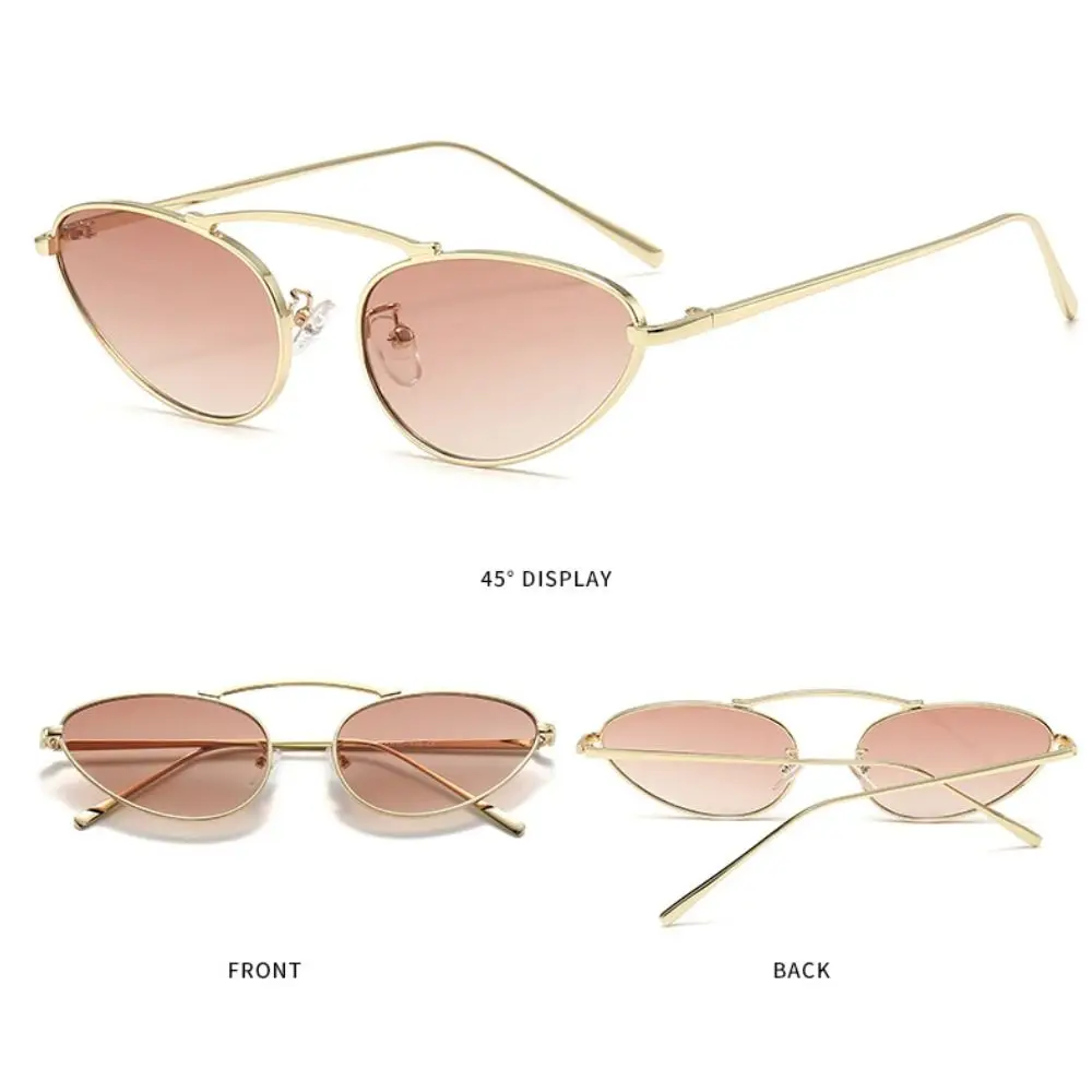 Gafas de sol estilo ojo de gato a la moda, gafas pequeñas Vintage con protección UV400 Retro de los años 90 para mujeres y hombres