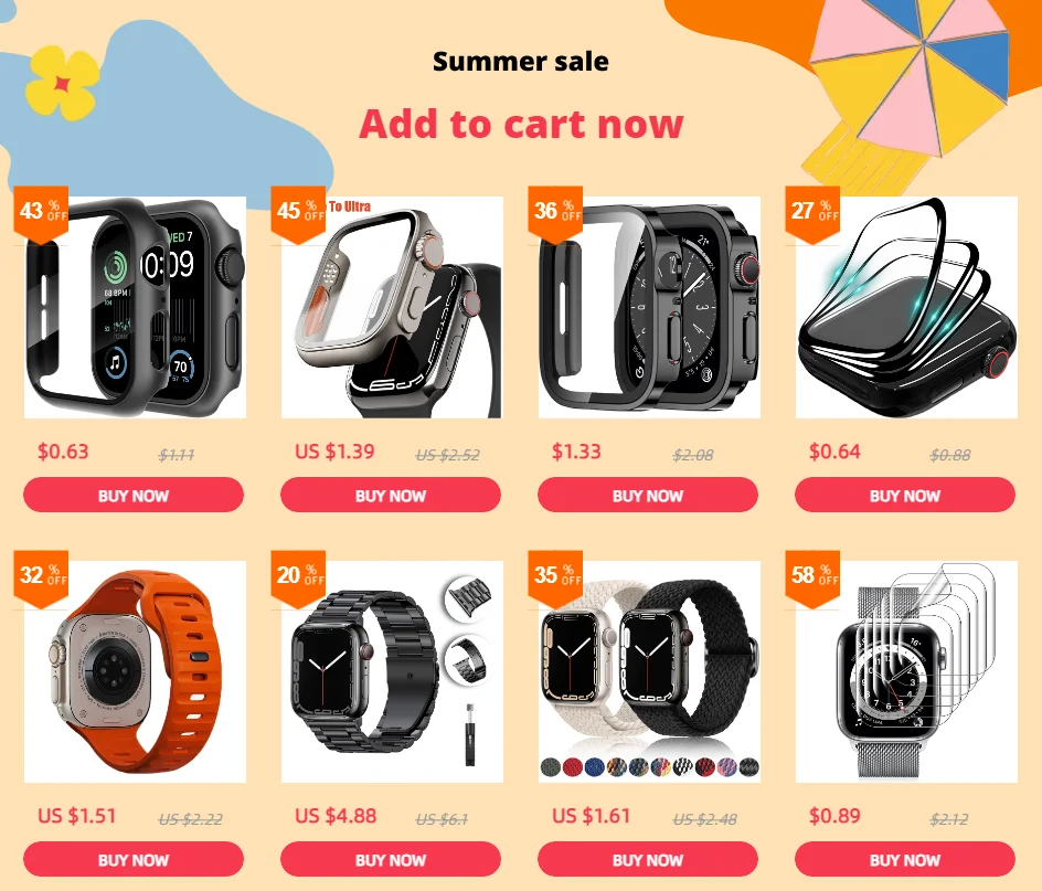 Glas+Schutzhülle für Apple Watch Gehäuse 11 10 9 8 7 6 SE 5 Zubehör Displayschutzfolie Apple iWatch Serie 44mm 40mm 41mm 45mm 42mm 46mm – Detail 1