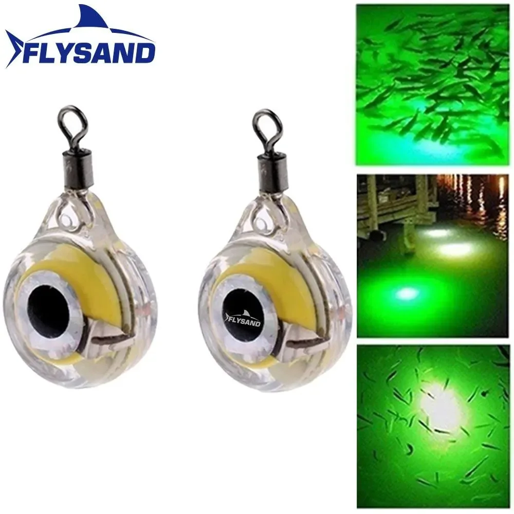 FLYSAND Fishing Lights - Night Fluorescent Glow LED Underwater Light Lure for Attracting Fish, Luminous Fishing Lures