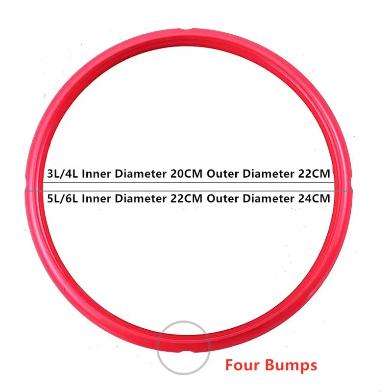 New Silicone Sealing Ring 20-26CM/3-8 Quart For Instant Pot Electric Pressure Cooker Electric Pressure Cooker Sealer Parts