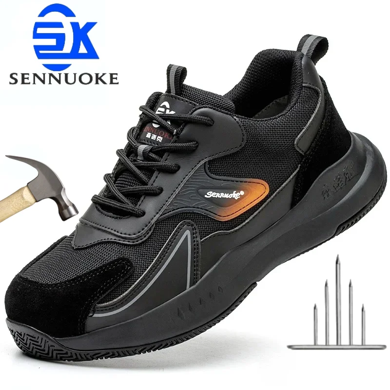 Safety Shoes Men for Work Lightweight Sport Sneakers Steel Toes  Safety Tennis Protection for the Feet Original