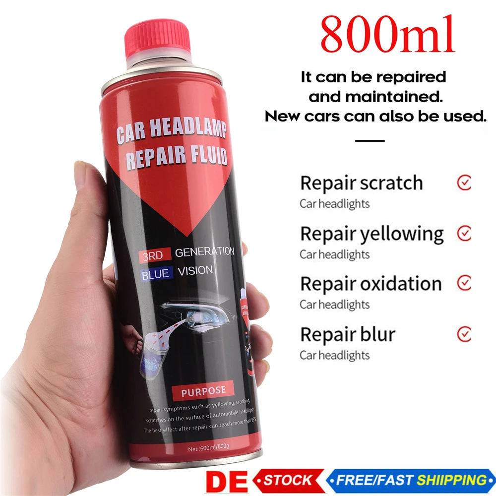 

800 г жидкий полимер для фар, химическая полировка для ремонта фар, восстановление фар, полировка для ремонта фар автомобиля