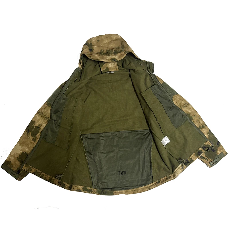 Ruins Camouflage Soft Shell Assault Suit, Outdoor Sports, Hunting, Waterproof, Wool Interior