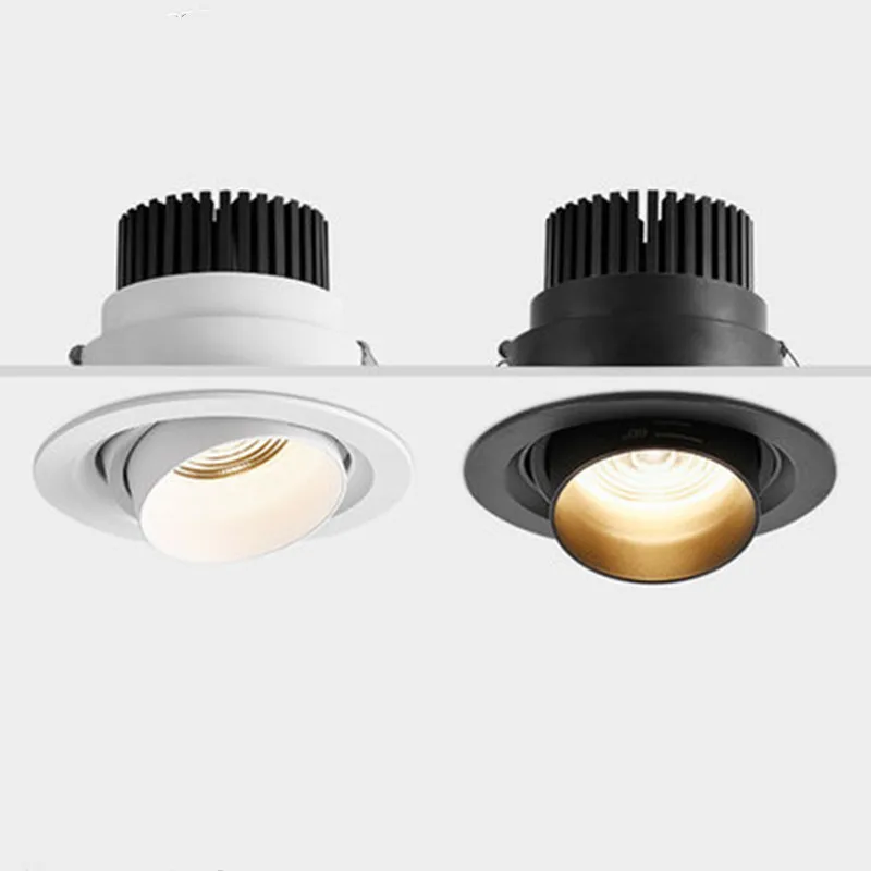 2024 New Style Zoom Beam Angle Adjustable 15-60 Degree Recessed Dimmable LED Downlight 10W12W15W18W20W24W COB Ceiling Spot Light