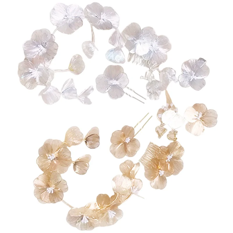 Повязка на голову в стиле барокко, тиара золотого цвета, повязка на голову с цветком и цветочным принтом, женский головной убор, вечерние свадебные аксессуары для волос, свадебные украшения